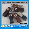 New business creative custom logo cheap leather keychain with gift box